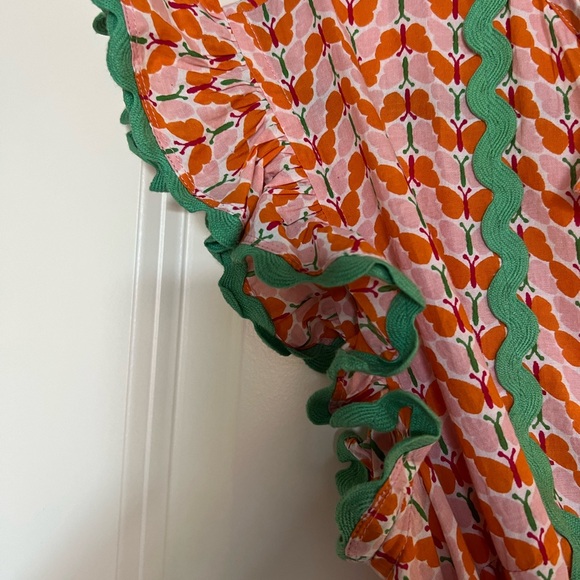 Olivia James Delia Dress, Pink Flutter (Monkees) Size Medium - Picture 7 of 9